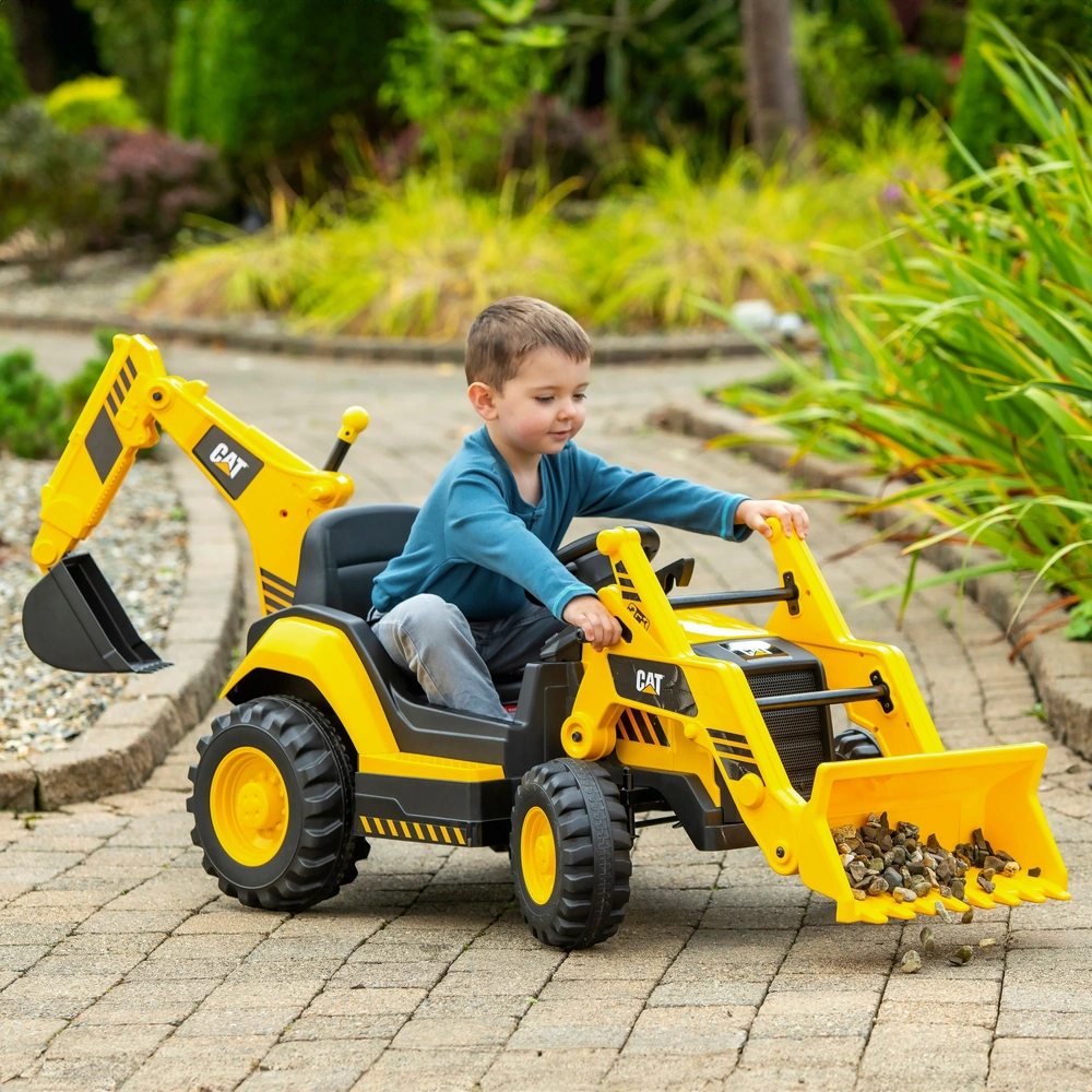 CAT Backhoe Tractor Lithium Electric Ride On Smyths Toys
