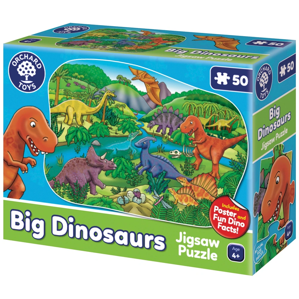 Orchard Toys Jigsaw Puzzle Big Dinosaurs 50 Pieces Smyths Toys UK