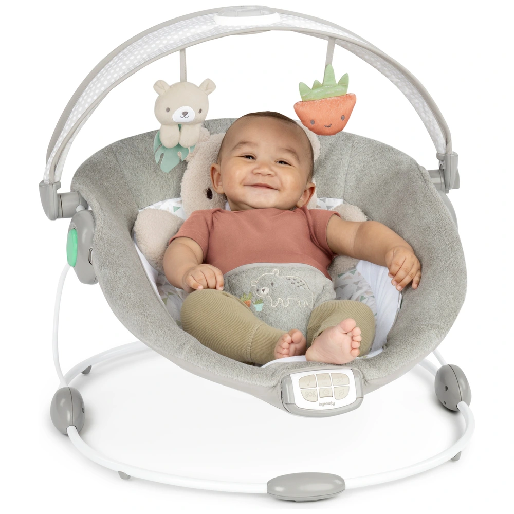 Ingenuity InLighten Baby Bouncer Seat Nate the Little Bear