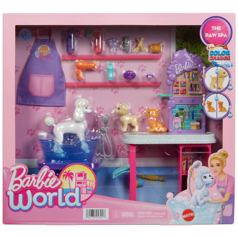 Barbie World Pet Spa Playset Smyths Toys UK