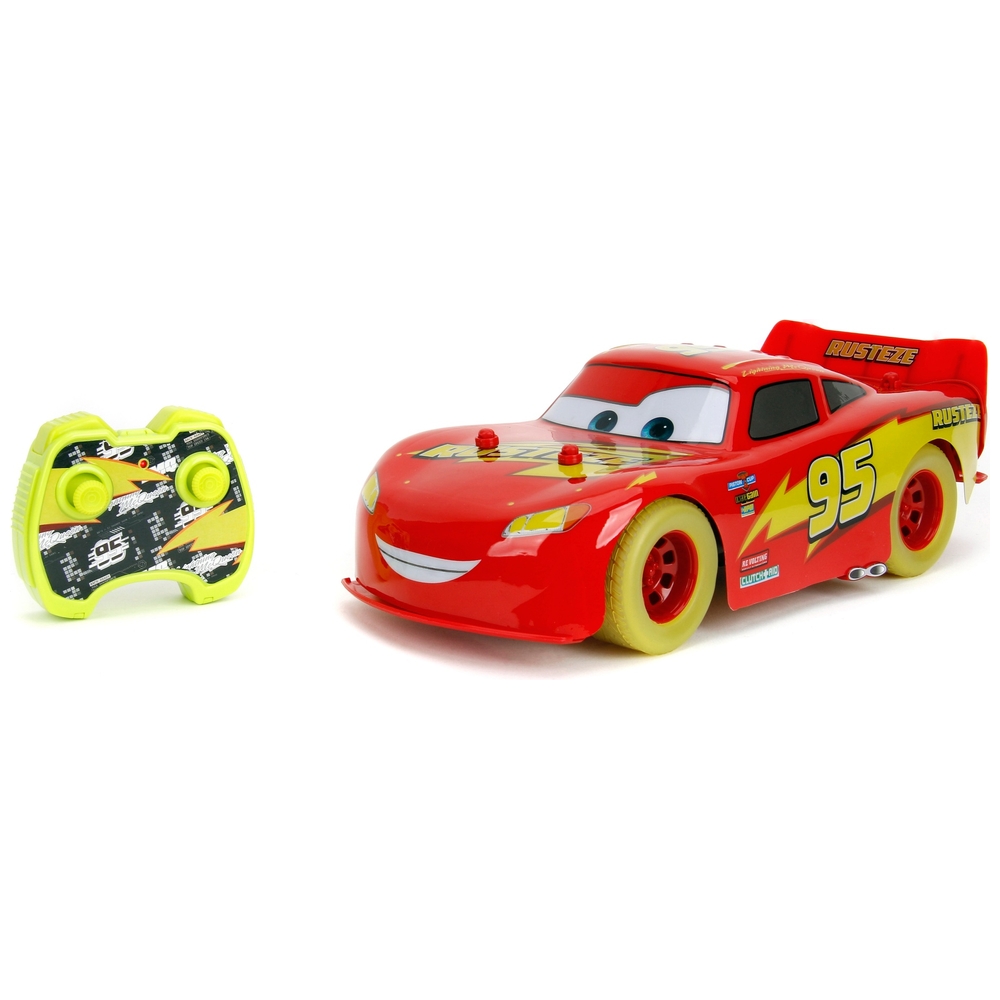 1 14 Disney Pixar Cars Glow Racers Lightning McQueen Radio Control Car Smyths Toys UK