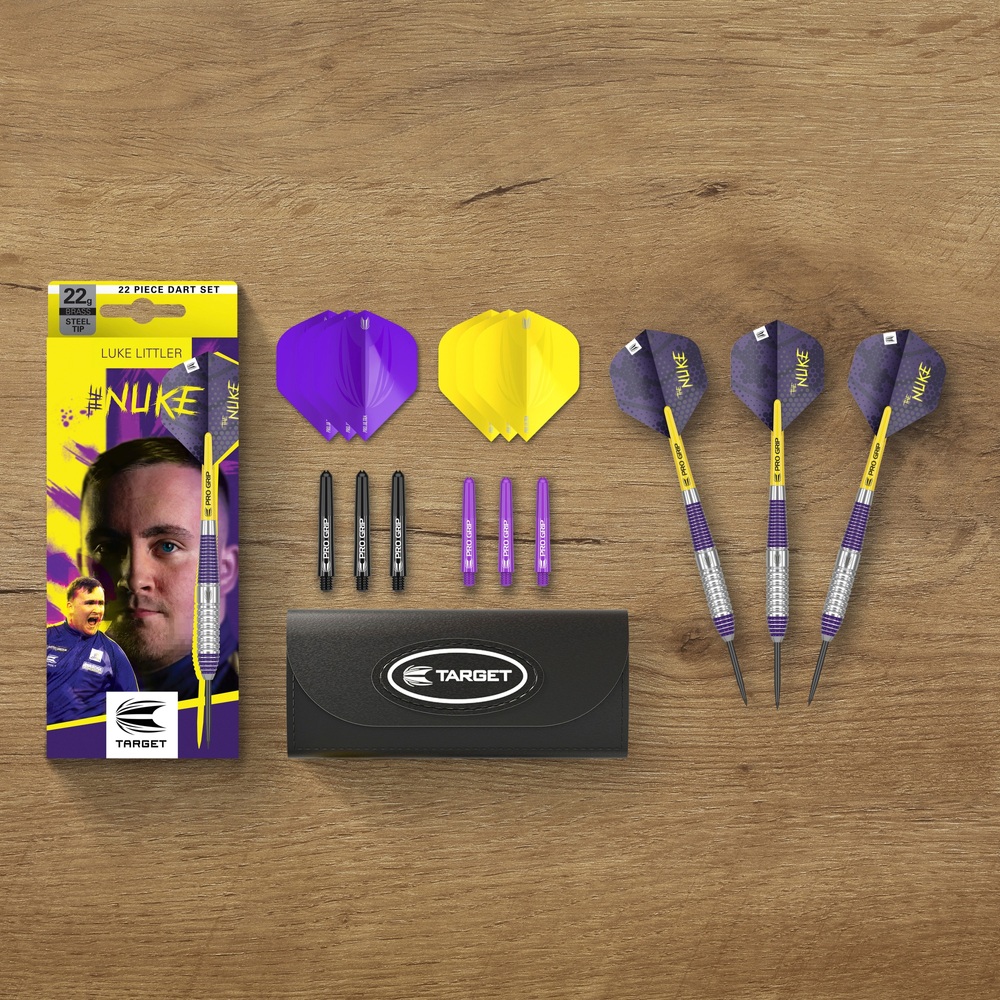 Luke Littler Steel-Tip Brass Darts Set 22g | Smyths Toys UK