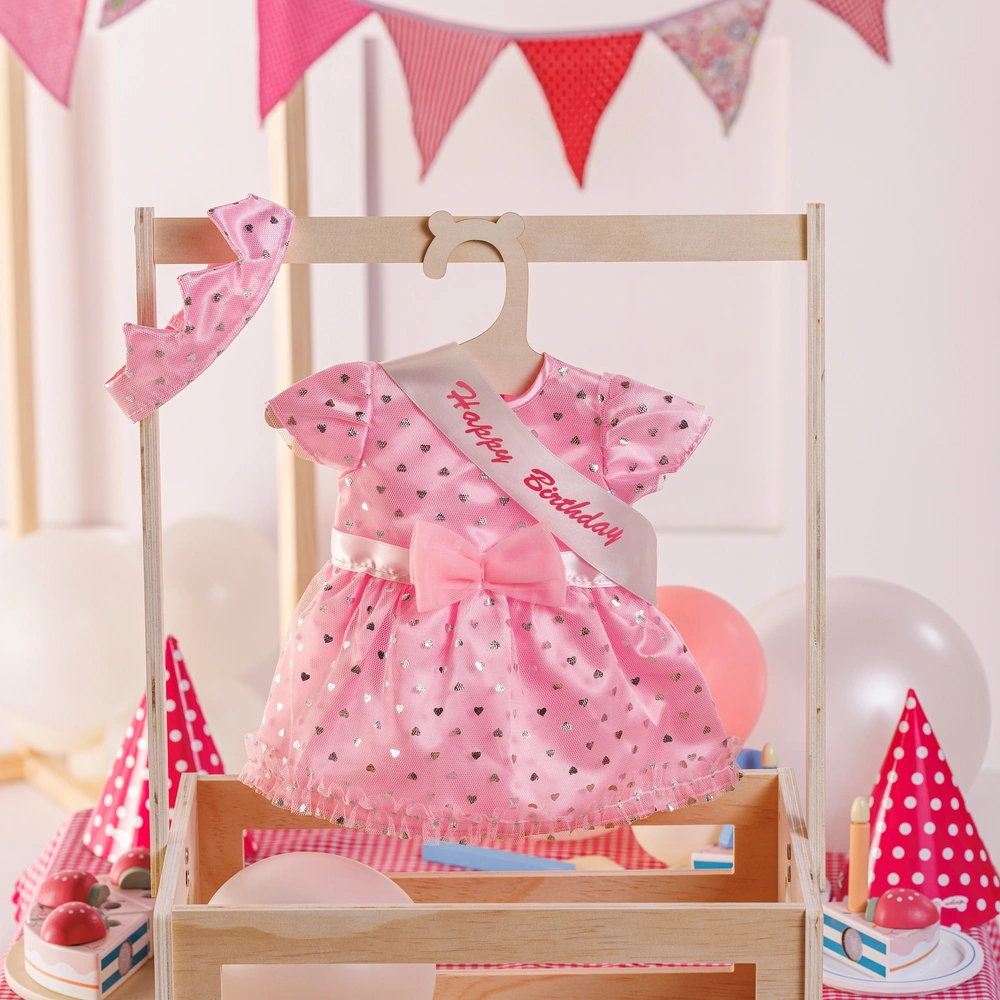 Ivy & Lily Baby Doll Happy Birthday Dress Outfit 43cm | Smyths Toys UK