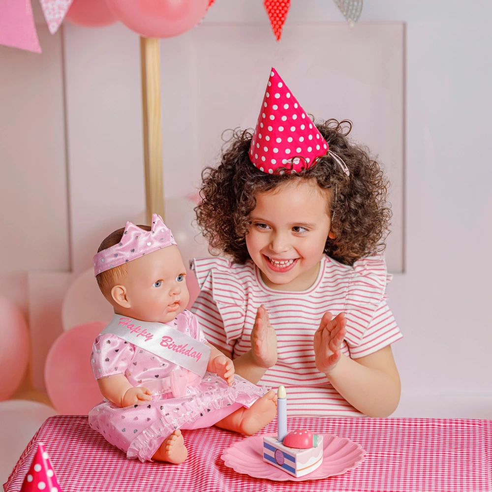 blue dress for baby girl Pink & Gold Dress - Crown Princess main image 0