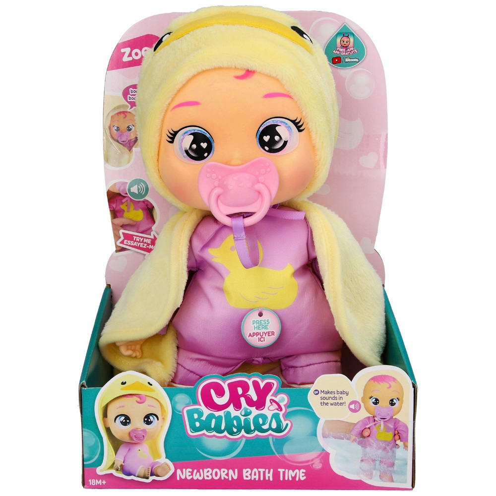 Cry Babies Newborn Bath Time Zoe Doll | Smyths Toys UK