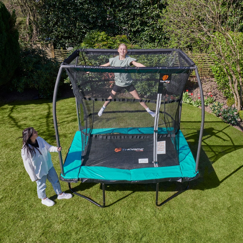 x 6ft Thorpe Sports Rectangular Trampoline with Enclosure Net
