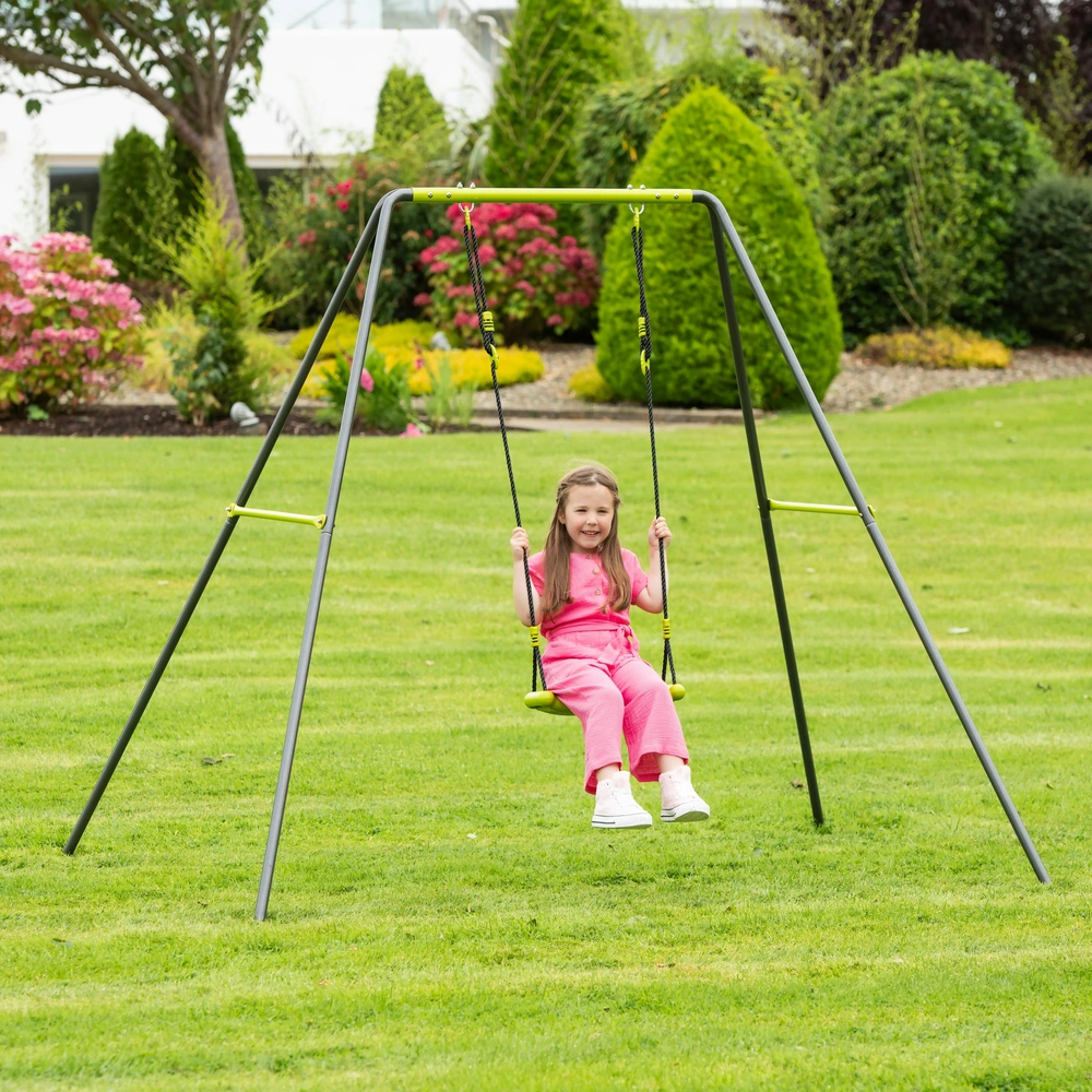 Single Seat Metal Swing Set Smyths Toys UK