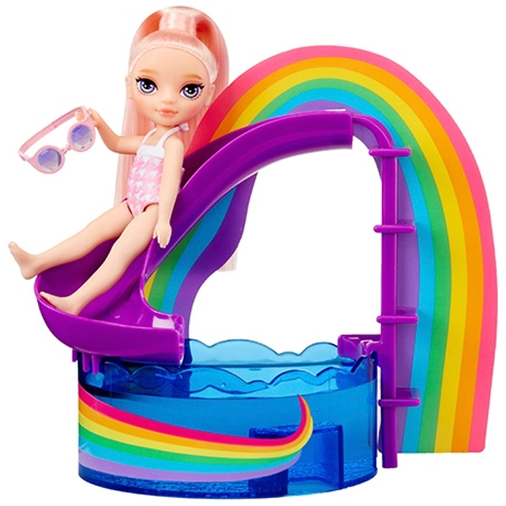 Rainbow High Playset High Pool Day with Littles Doll Blush