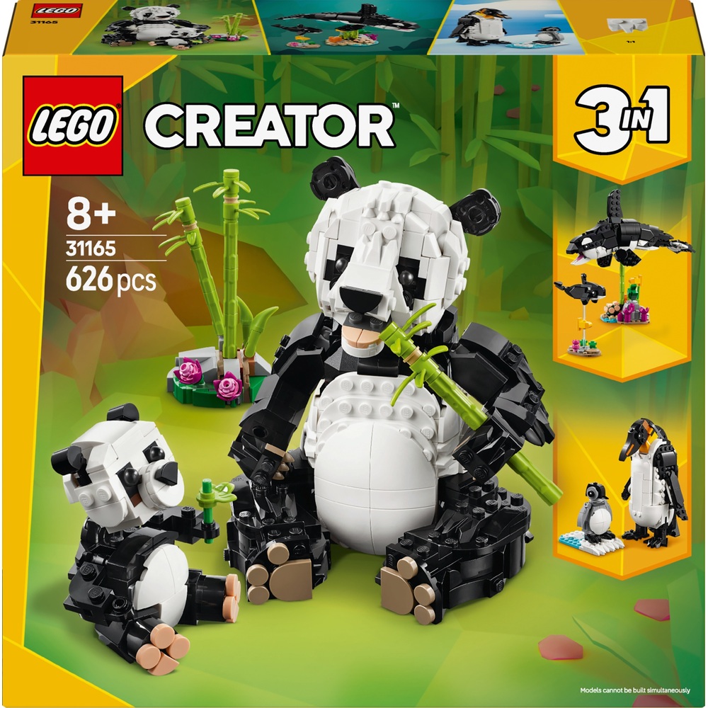 LEGO Creator 31165 3-in-1 Wild Animals: Panda Family Set | Smyths Toys UK