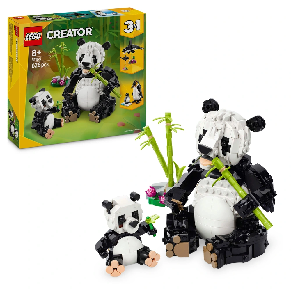 LEGO Creator 31165 3-in-1 Wild Animals: Panda Family Set Smyths