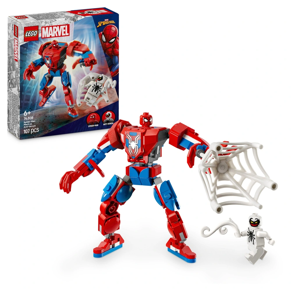 LEGO Marvel 76308 Spider-Man Mech Anti-Venom Set Smyths Toys UK
