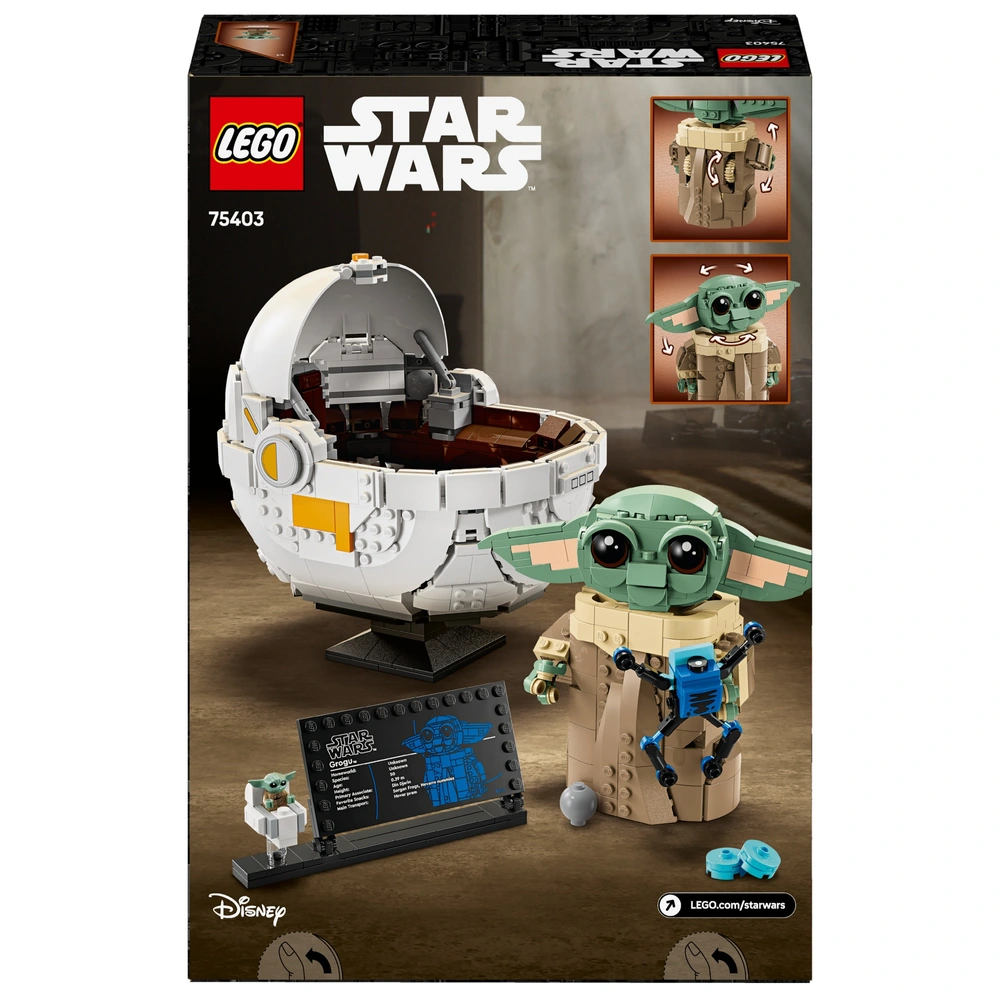 LEGO Star Wars 75403 Grogu with Hover Pram Set Smyths Toys UK
