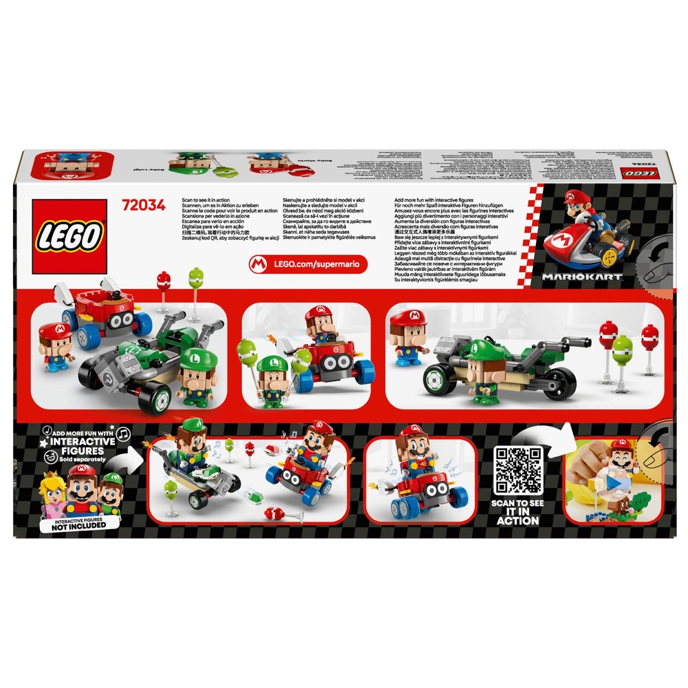 LEGO Super Mario 72034 Mario Kart Baby Mario vs. Baby Luigi Set ...