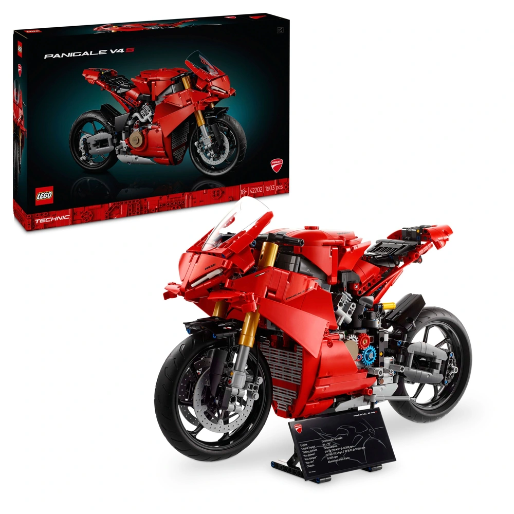 LEGO Technic 42202 Ducati Panigale V4 S Motorcycle Set for Adults