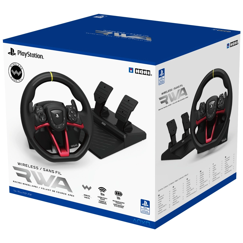 HORI Apex Wireless Racing Wheel for PlayStation 5, PlayStation 4