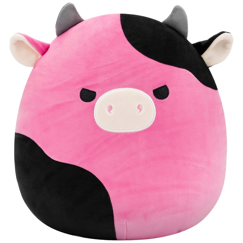 pollyanna black and pink cow squishmallow