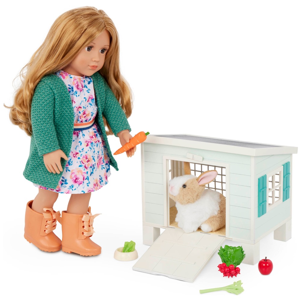 Our Generation Pets Plush Bunny Hutch and Accessories Playset