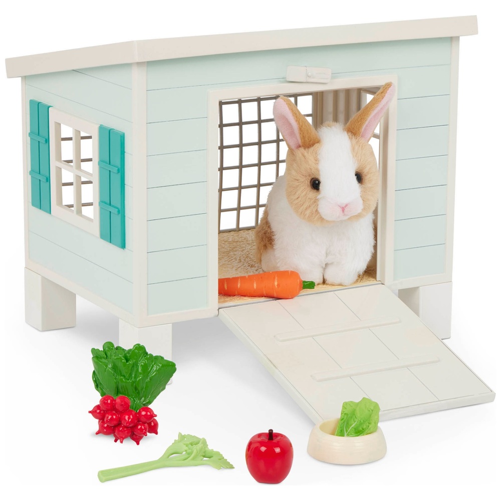 Our Generation Pets Plush Bunny Hutch and Accessories Playset