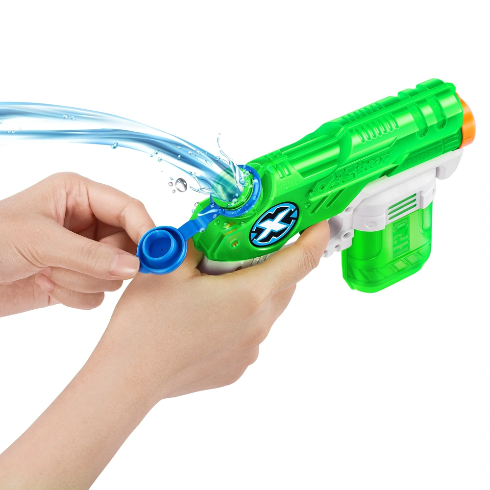 X-Shot Water Warfare Fast Fill Pack – 4x Stealth Soaker + 4x Nano Blaster Wasserpistolen – Bis 5 M Reichweite, 220 Ml Tank