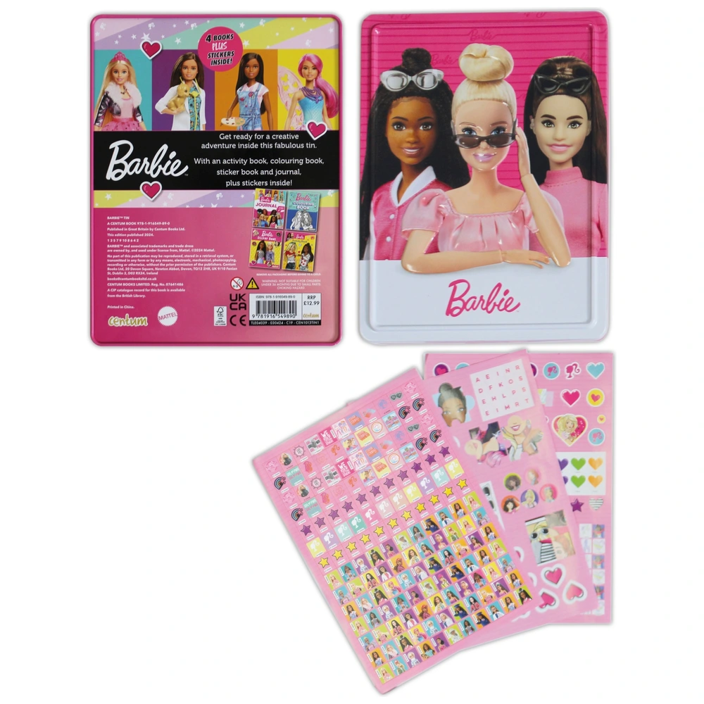 Barbie Art & Craft Set For Kids | Coloring Utensils, Notebook, Stickers & Stampers Bundle