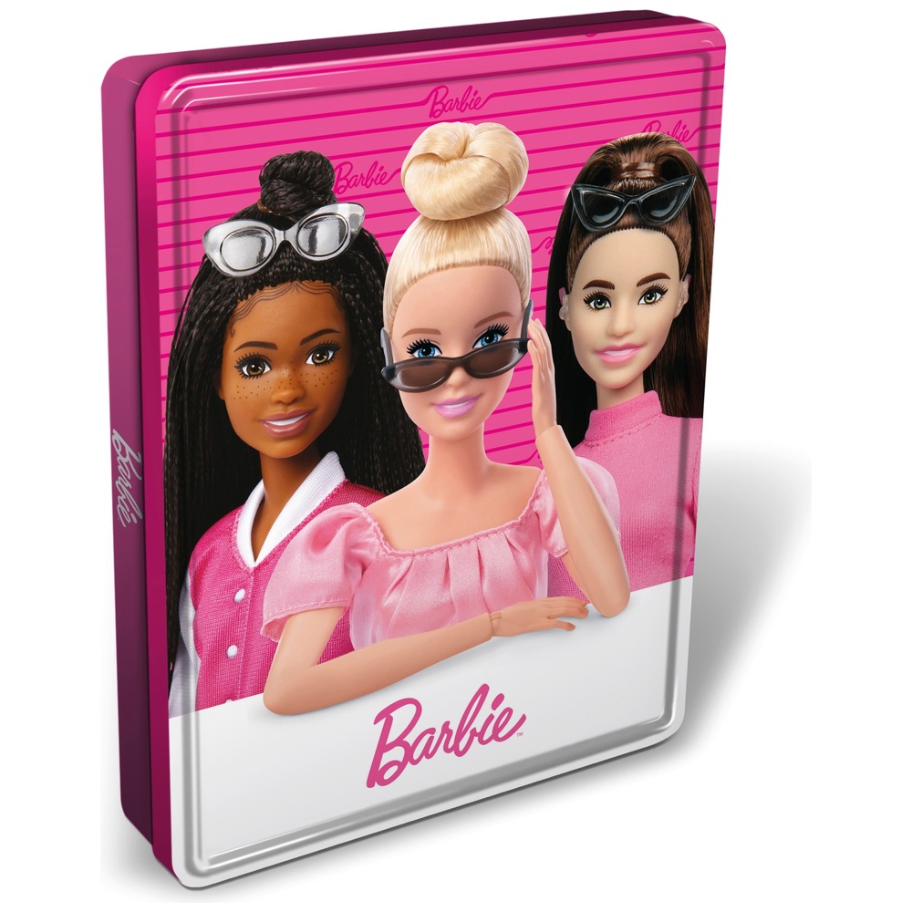 Barbie Colouring Pages Book and Stickers 4 Pack Activity Tin | Smyths ...