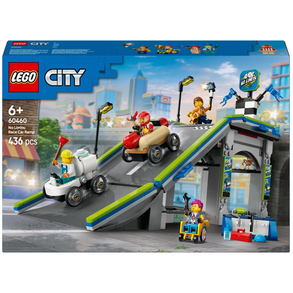 LEGO City 60460 No Limits: Race Car Ramp Track Set Smyths Toys UK