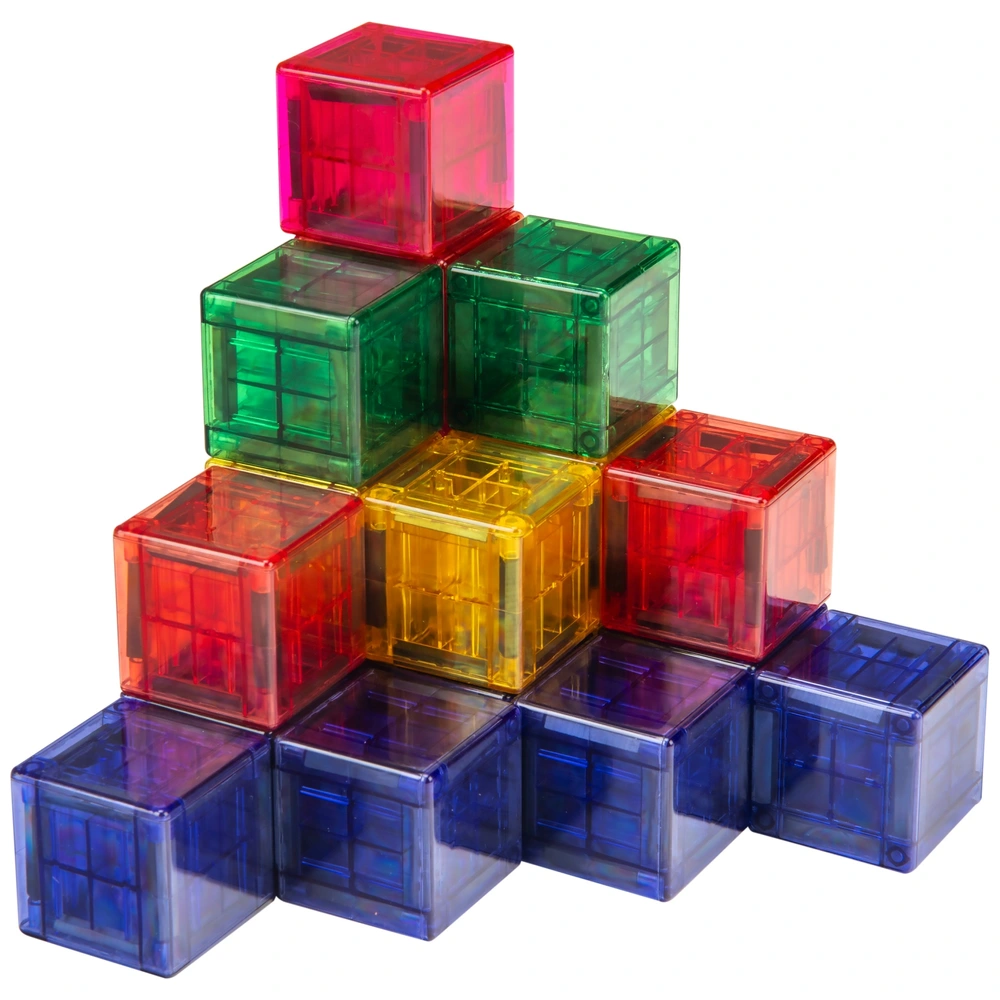 40 Pièces Blocs Magnétiques de Voyage - Mini Tuiles Magnétiques avec Boîte en Fer Portable | Jouets STEM Montessori pour Enfants 3 Ans et Plus Garçons