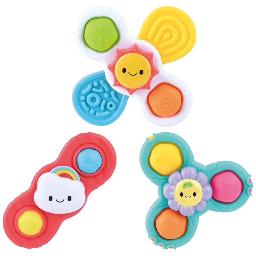 Toupies Bébé Avec Ventouses - Jouet Animé 3D Avec Lumières Et Musique - Anti-Stress Pour Tout-Petits