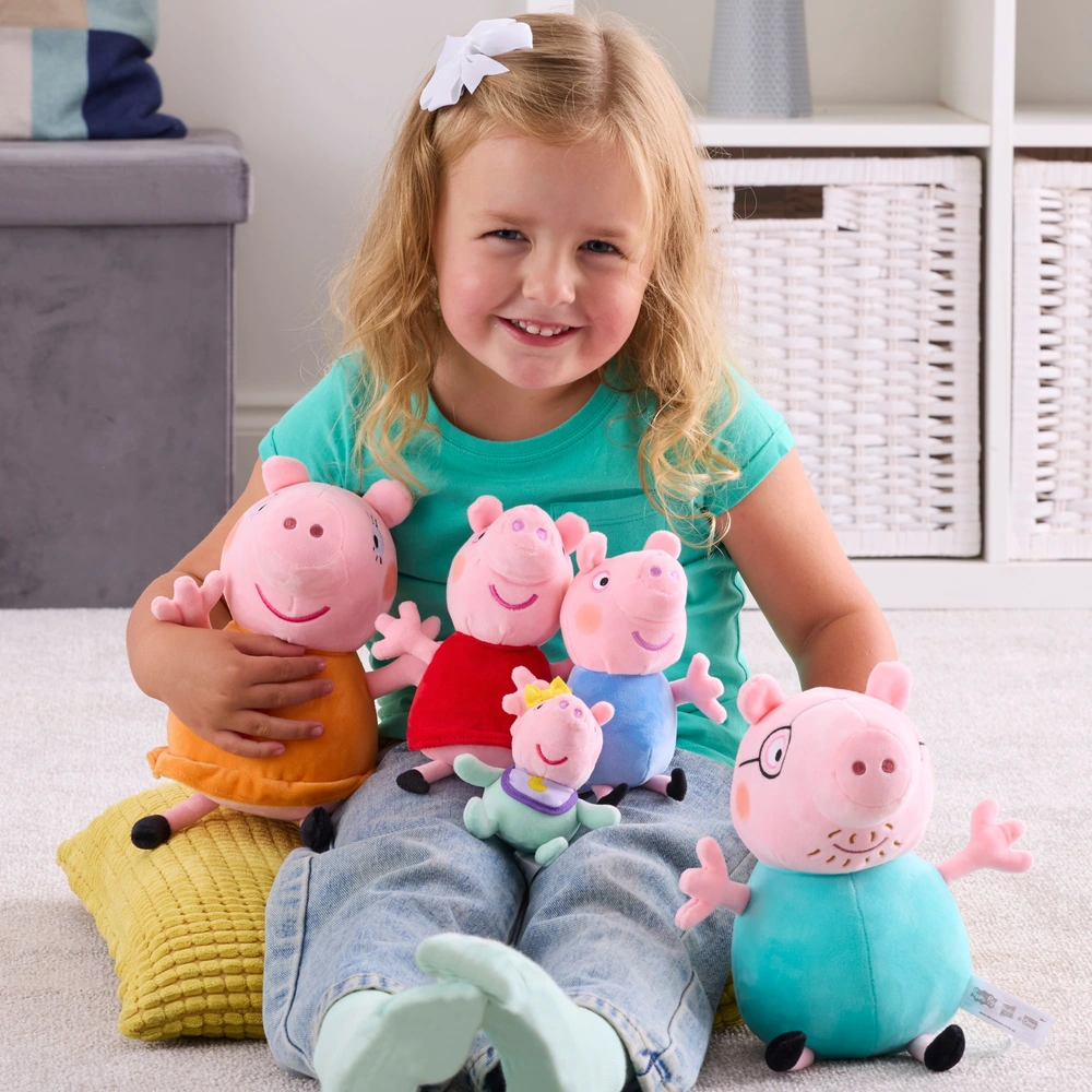 Confezione 5 Peluche Famiglia Peppa Pig Con Evie Bambino
