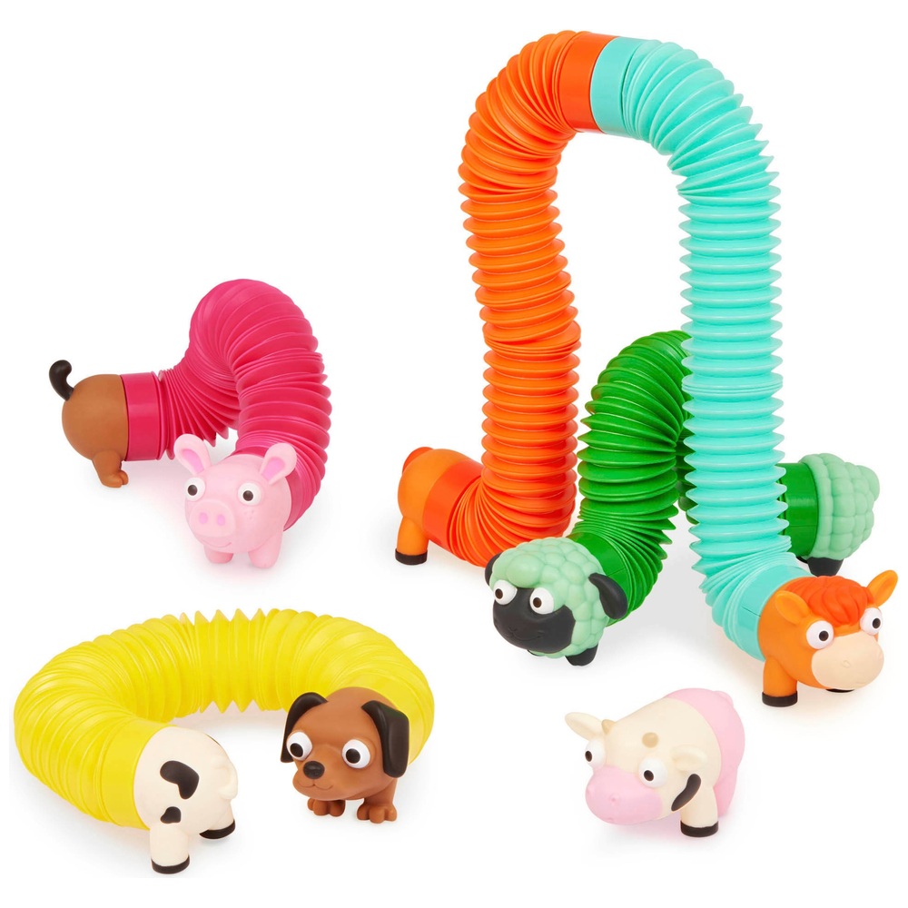 Battat Li'l Barn Buddies Farm Animal Sensory Mix and Match Toys ...