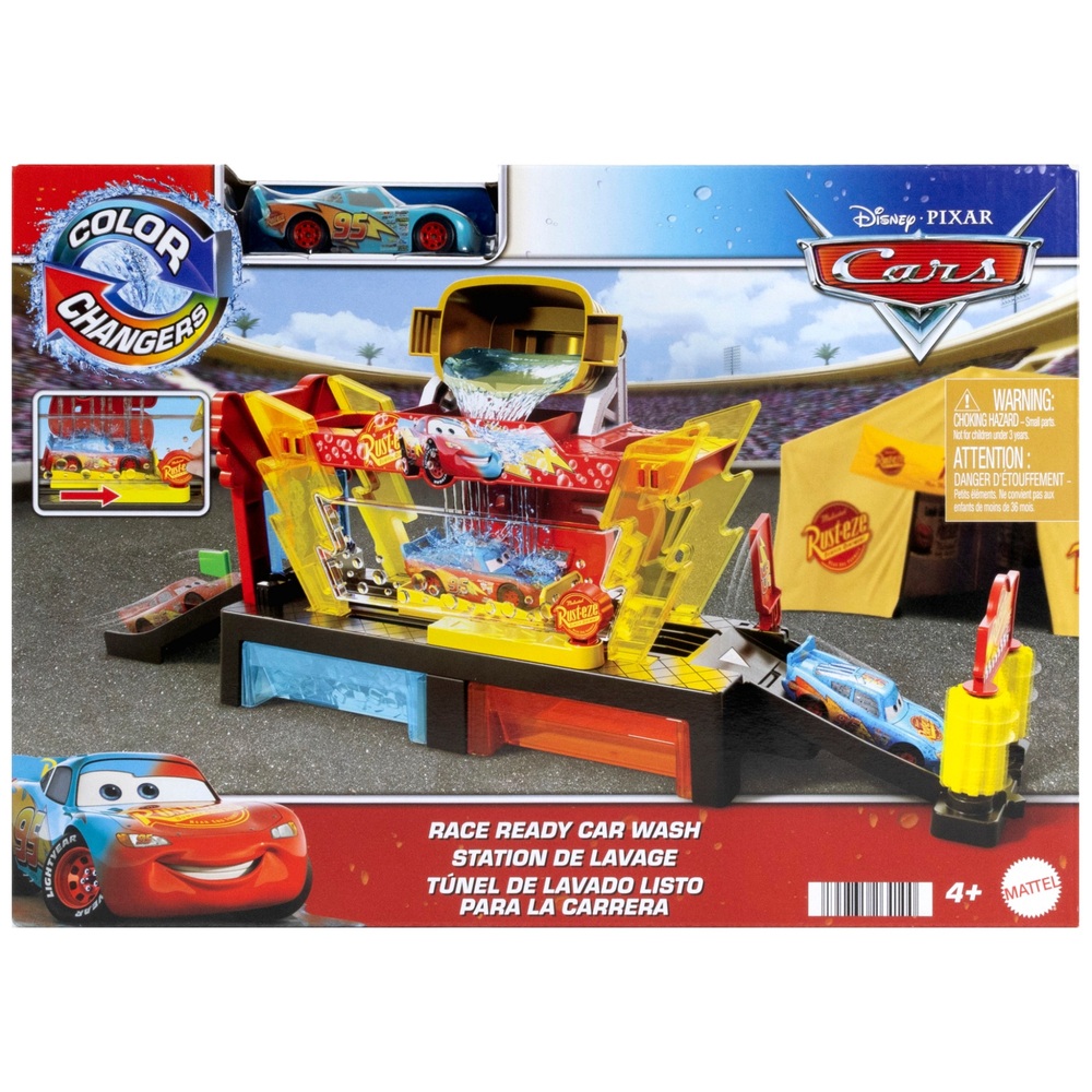 Disney Cars Colour-Changing Race Ready Car Wash Playset | Smyths Toys UK