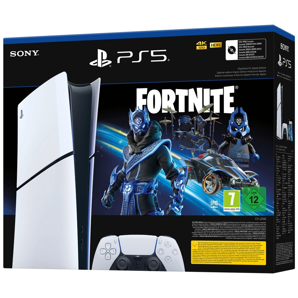 PS5 Konsole Fortnite Cobalt Star Bundle Digital Edition weiß