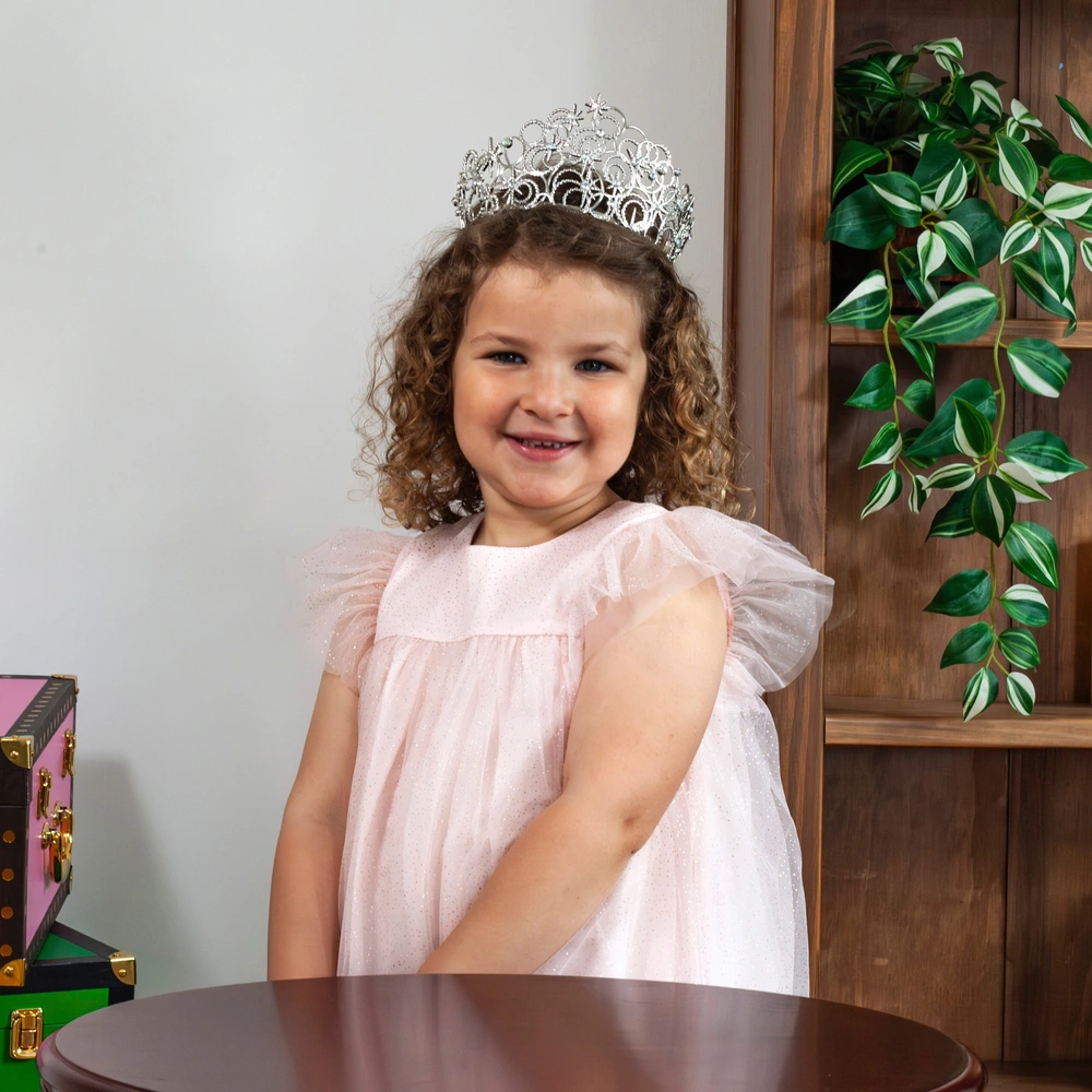 Diadème De Princesse Glinda Bubble Pour Enfants – Couronne Étincelante Pour Anniversaire, Fête Costumée Et Jeu De Rôle