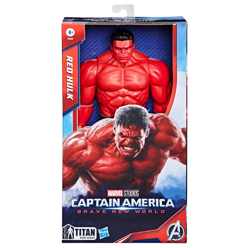 Marvel Captain America Brave New World Titan Hero Series Action Figure Red Hulk 30cm