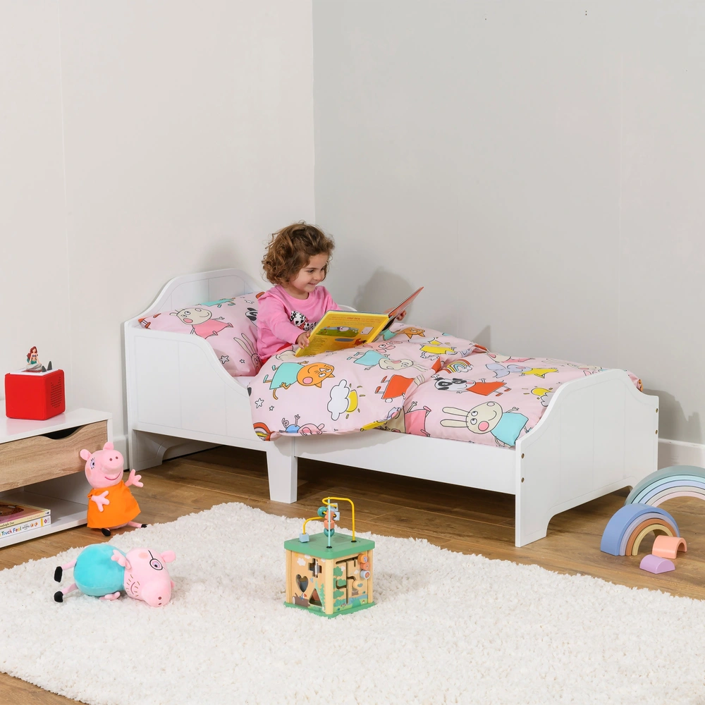 Nested Wooden Toddler Bed White Smyths Toys UK