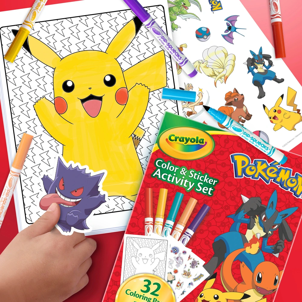 Crayola Coloring Pages With Stickers Markers Crayola Pokemon Color ...