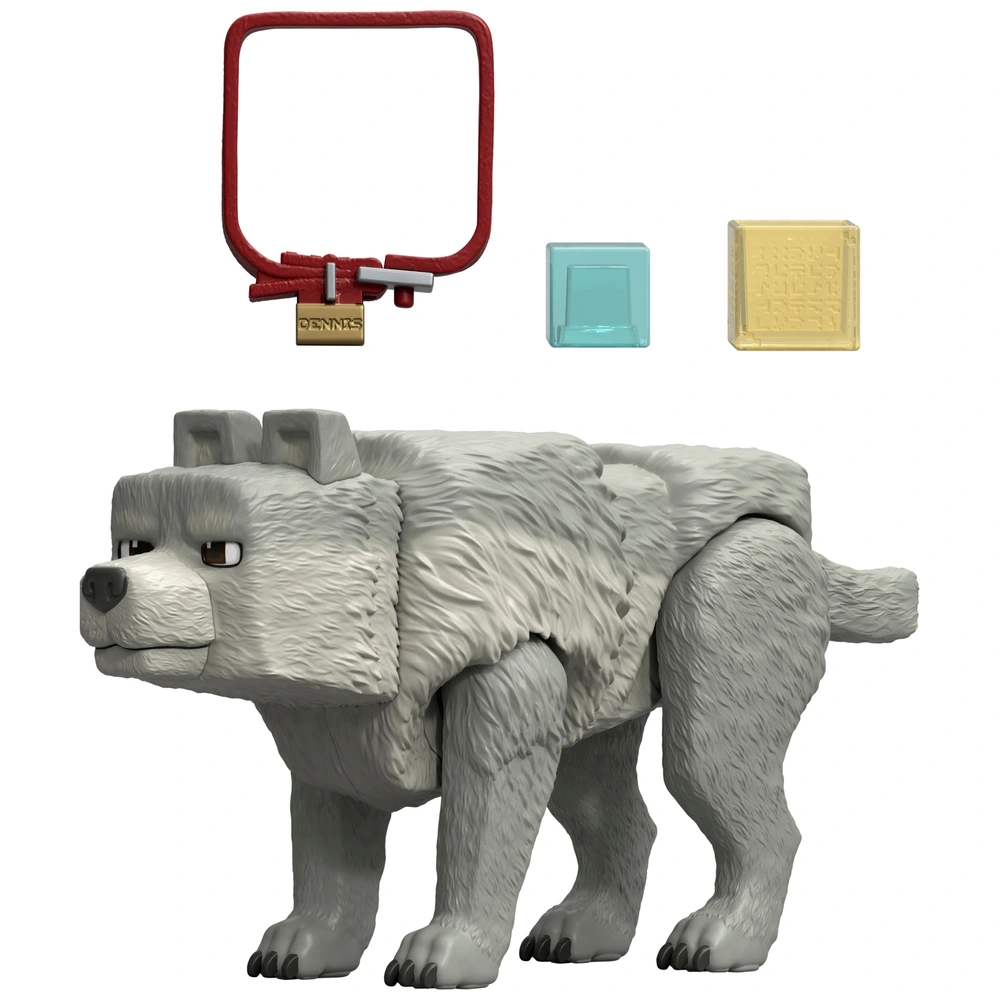 Minecraft Movie Action Figure Dennis the Wolf Smyths Toys UK