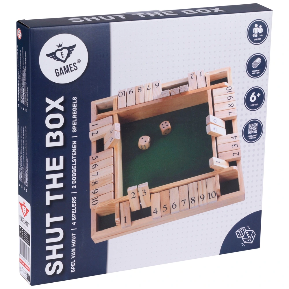 Shut The Box - 4 Spelers - Dobbelspel - Drankspel - 8 Dobbelstenen