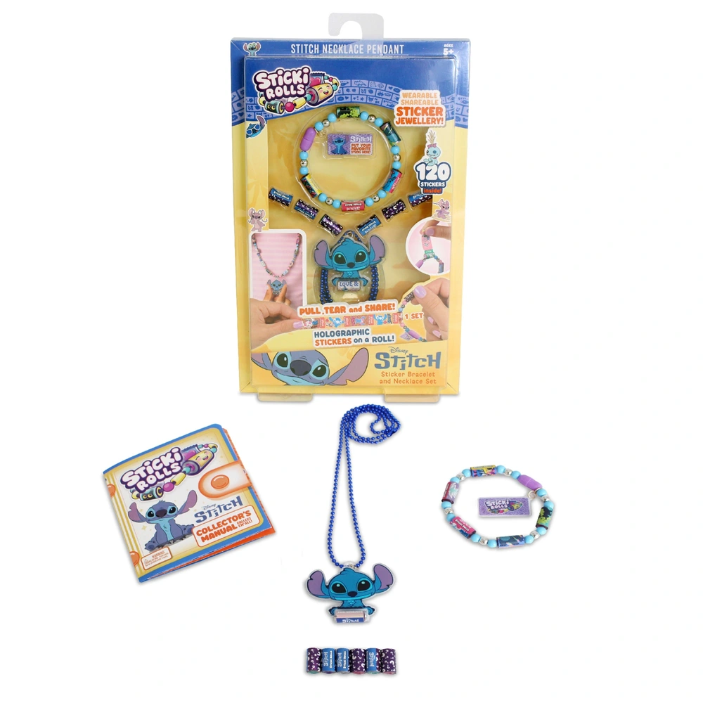Sticki Rolls Disney Stitch Sticker Jewellery Making Set Smyths - Main Image
