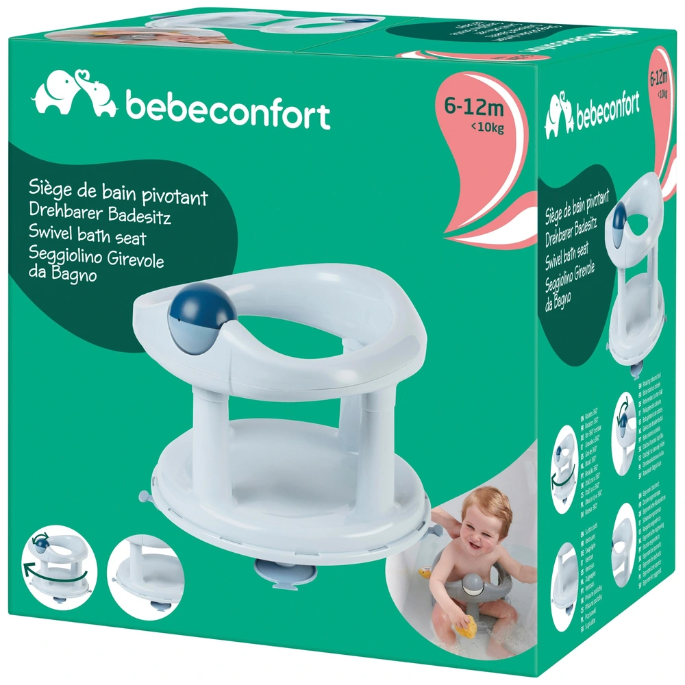 Bebeconfort Draaibaar Badzitje, Badzitje, Ergonomisch, 6 maanden tot 12 maanden, Max. 10 kg, Grey