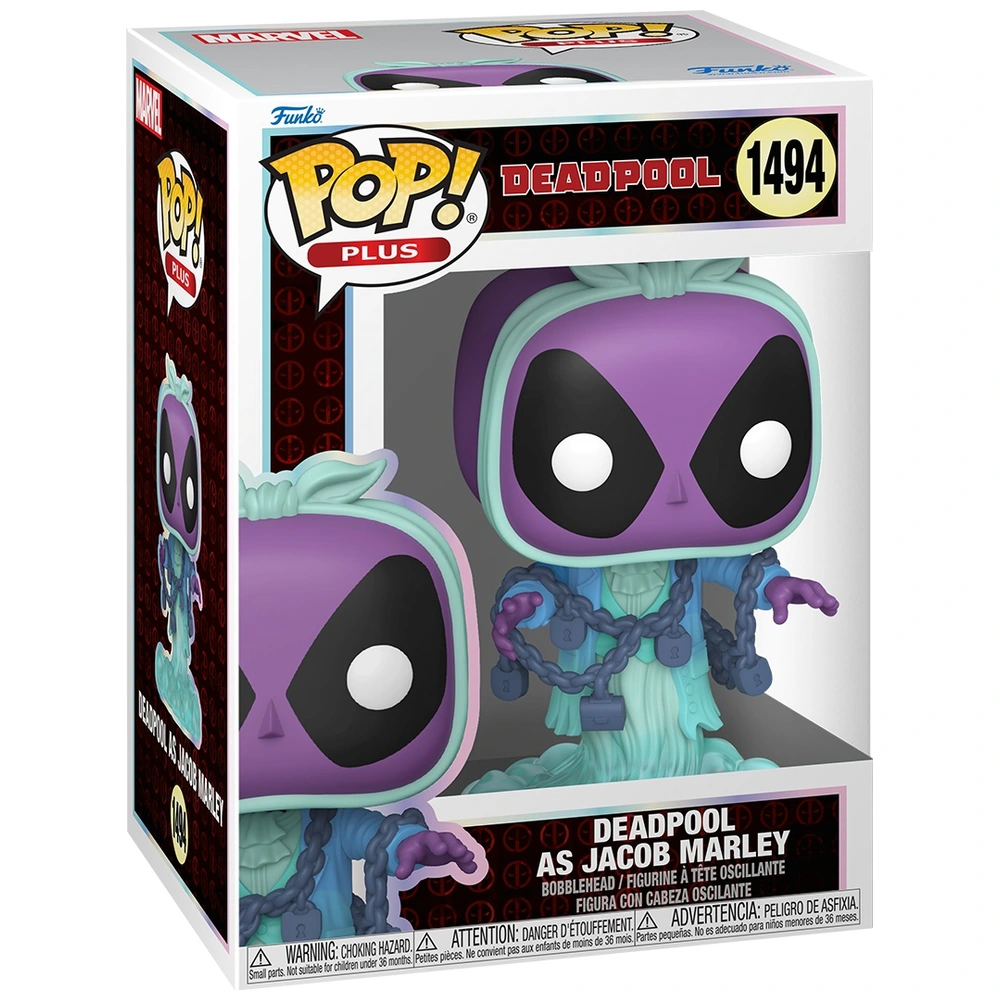 Funko POP! Plus 1494: Marvel Deadpool as Jacob Marley Smyths Toys UK