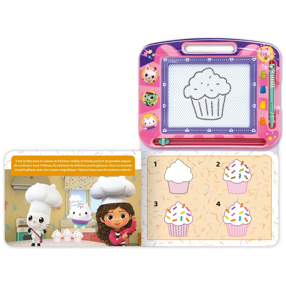 Lisciani - GABBY ET LA MAISON MAGIQUE - Carnet Dessins à Gratter A-MEOW-ZING Pour Enfants dès 4 Ans - 44 pages avec Stylo - Apprendre à Dessiner - Coloriage Enfant - Idée