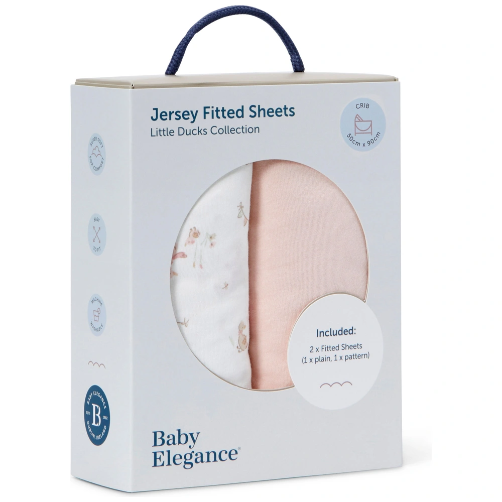 Baby Elegance Crib Piece Fitted Sheets Set Little Ducks 95 x