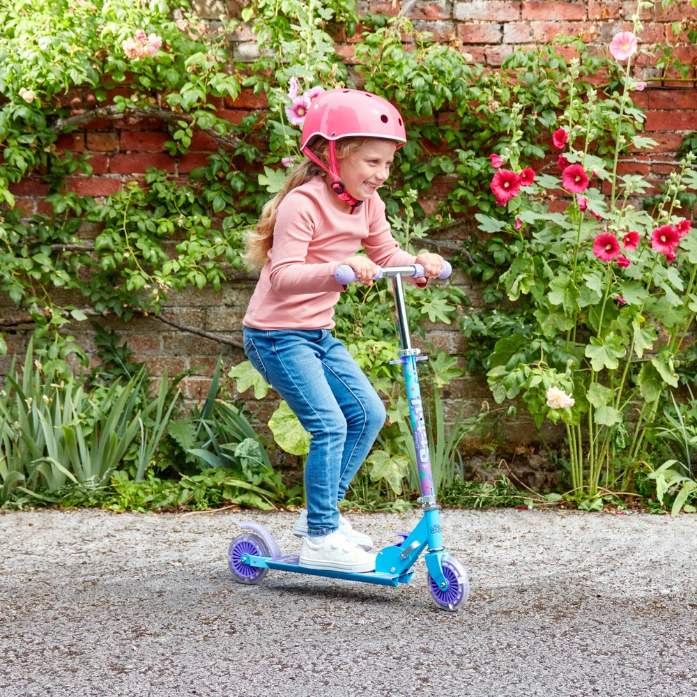 Trottinette Pour Enfants Dès 6 Ans Avec Motif Stitch - Trottinette De Ville Réglable, Roues Polyuréthane ABEC 7, Pliable Et Sécurisée Pour Filles Et Garçons