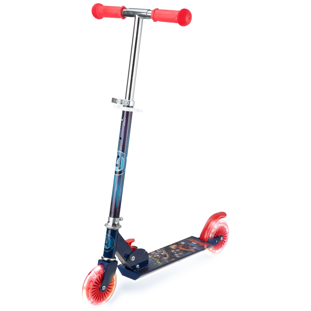 Evo Inline 2-Wielige Opvouwbare Scooter voor Kinderen Leeftijd 5–12 (Zwart) | Verstelbare Stuurlint Kick Ride-On voor Jongens & Meisjes | Lichtgewicht Duwscooter voor Buitenspeelplezier