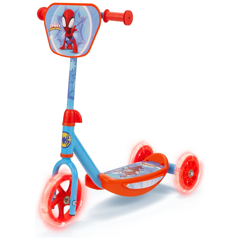 Trottinette 3 Roues Deluxe Spidey And His Amazing Friends - Scooter Enfant Avec Guidon Réglable Jusqu'à 20 Kg
