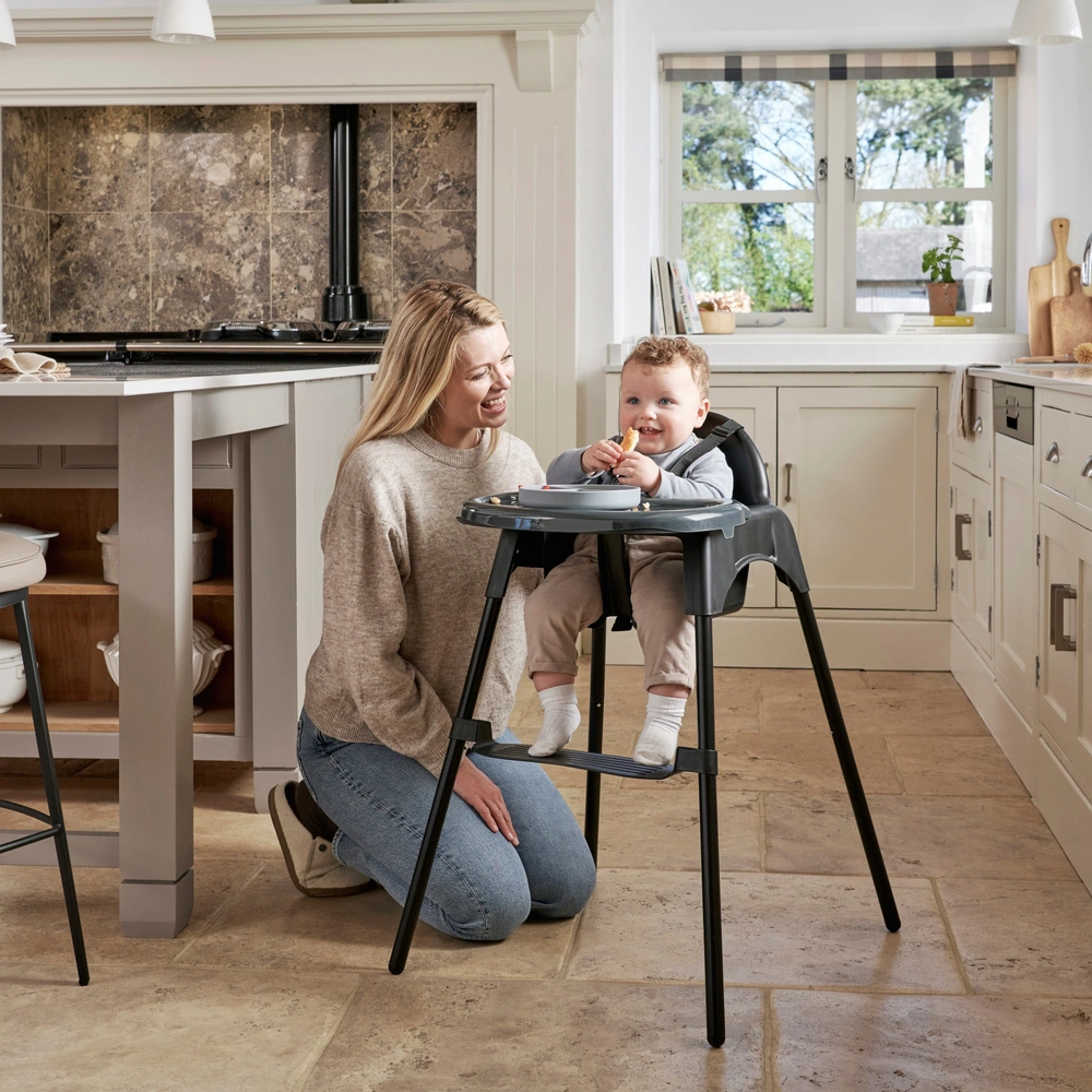Babylo Eatin' Mess Convertible Highchair Black Smyths Toys UK