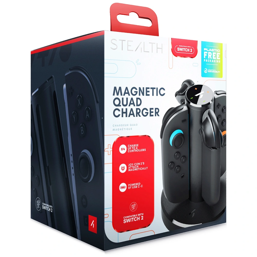 Stealth Nintendo Switch Magnetic Quad Joy-Con Charger Smyths