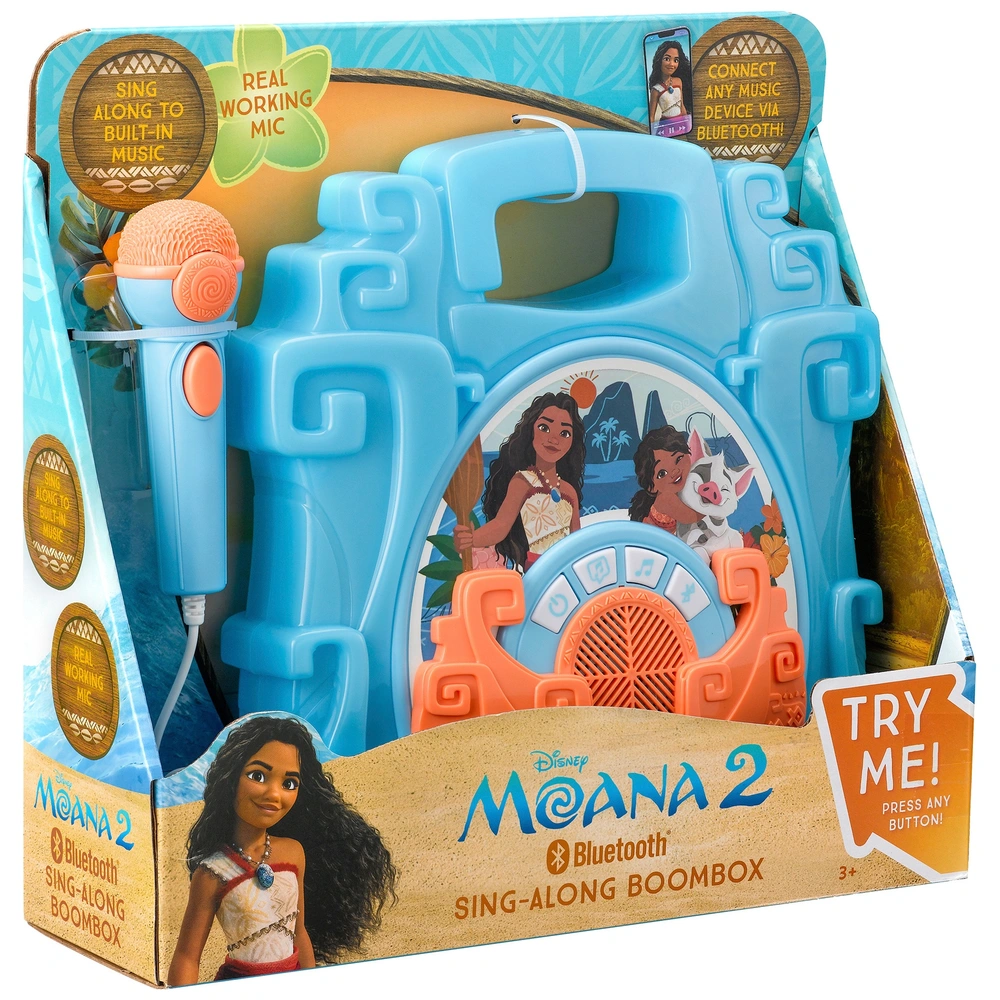 Disney Moana Sing-Along Bluetooth Boombox with Microphone | Smyths