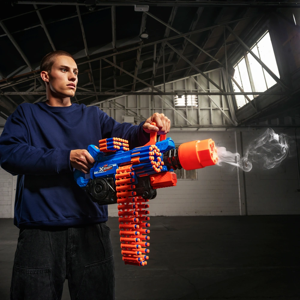 XSHOT Excel Micro 2.0 de ZURU avec 32 fléchettes (4 Blasters avec 32 fléchettes